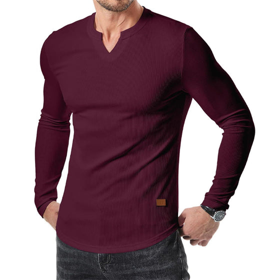 Slim Fit V-Ringad Longline Muscle Shirt För Män