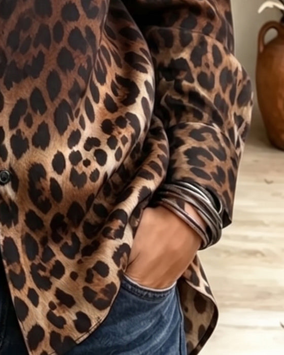 Skjorta Gradient Leopard Slag