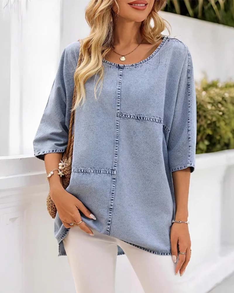 T-Shirt Solid Plus Storlek