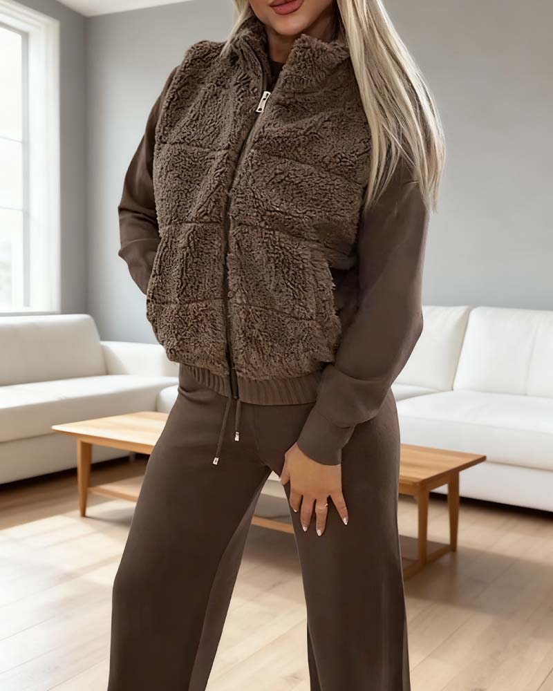 💖2025 Het Försäljning💖Varmt Och Bekvämt 3-Delat Set För Kvinnor