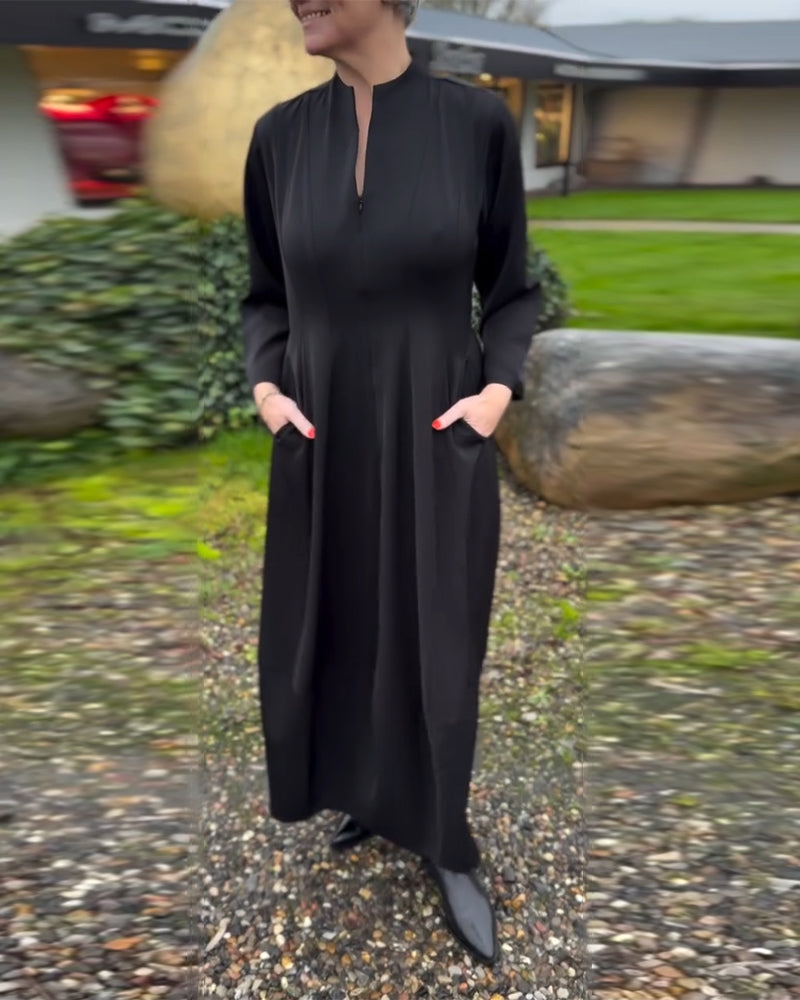 Elegant Och Stilig V-Ringning Klänning