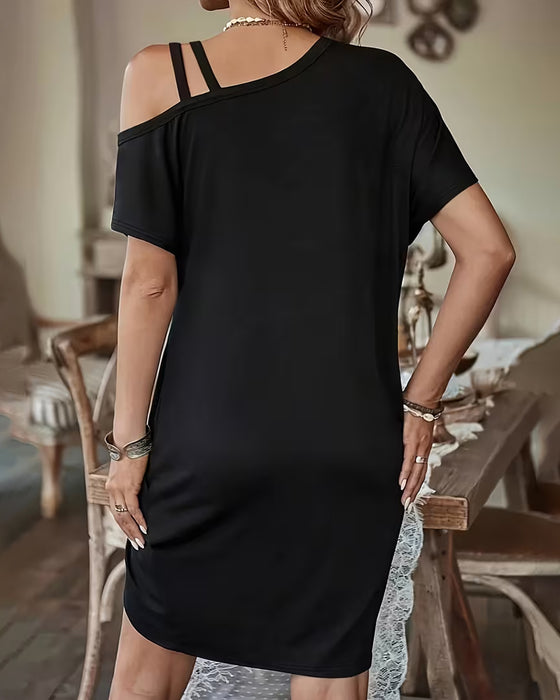 Klädning Off-Shoulder Imitation Tvådelad
