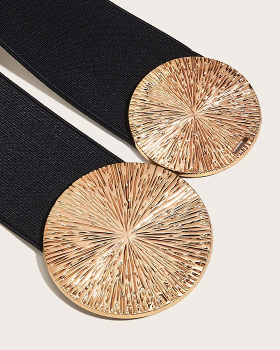 Dammars Vintage Elastiska Bälte Med Gyllene Spänne