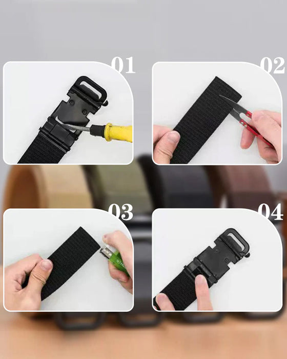 Herrarnas Taktyiska Nylonbälte - Hållbar Spänne & Justerbar Storlek