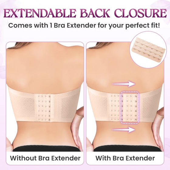 Hållbar Bekväm Strapless Push-Up Bh Med Främre Spänne