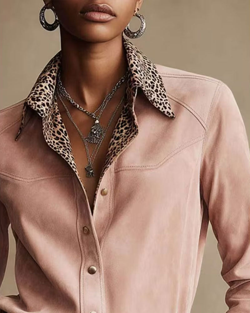 Skjorta Slag Leopard Patchwork