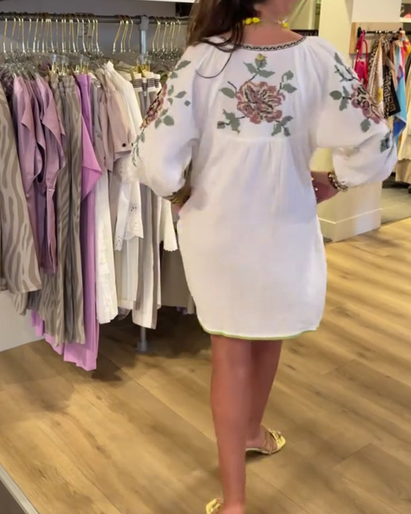 Klänning Boho Kort Lössittande