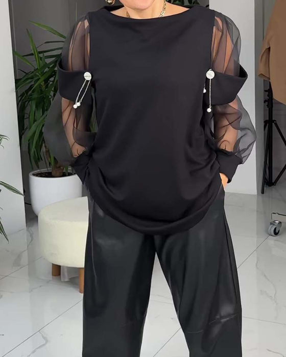 Topp Modig Nät Långärmad