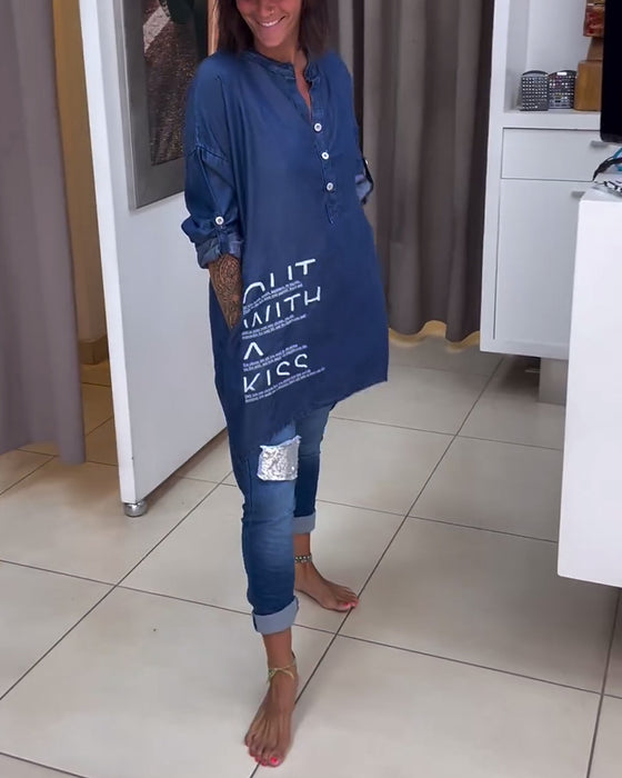 Oregelbunden knapp med bokstavstryck