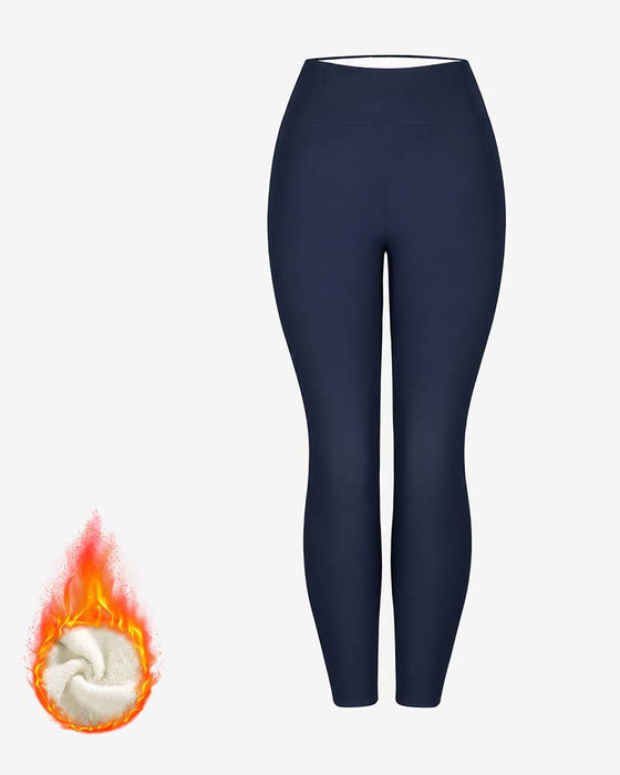 Vinter Tjock Hög Midja Varma Leggings Yogabyxor