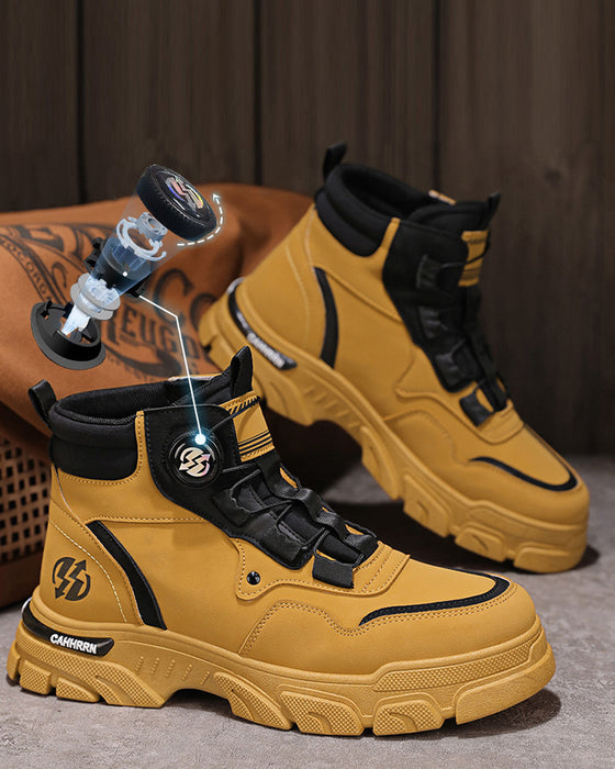 Skor Herrars Utomhus Svängbar Spänne Arbete 🔄👞 – Vattentåliga 💦, Halkskydds 🚶‍♂️, Bekväma , Andningsbara 🌬️