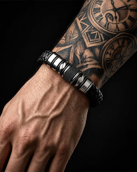 Premium Läderarmband För Män
