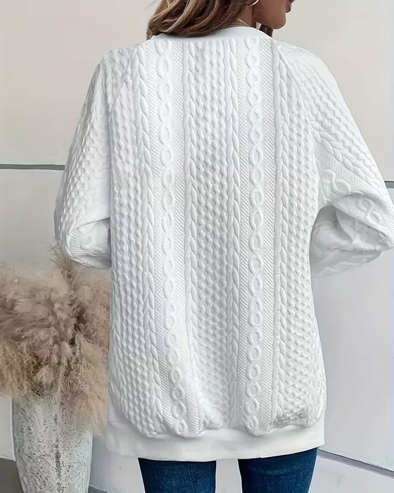Sweatshirt Med Lomme Och Delad-Hem Egenskaper