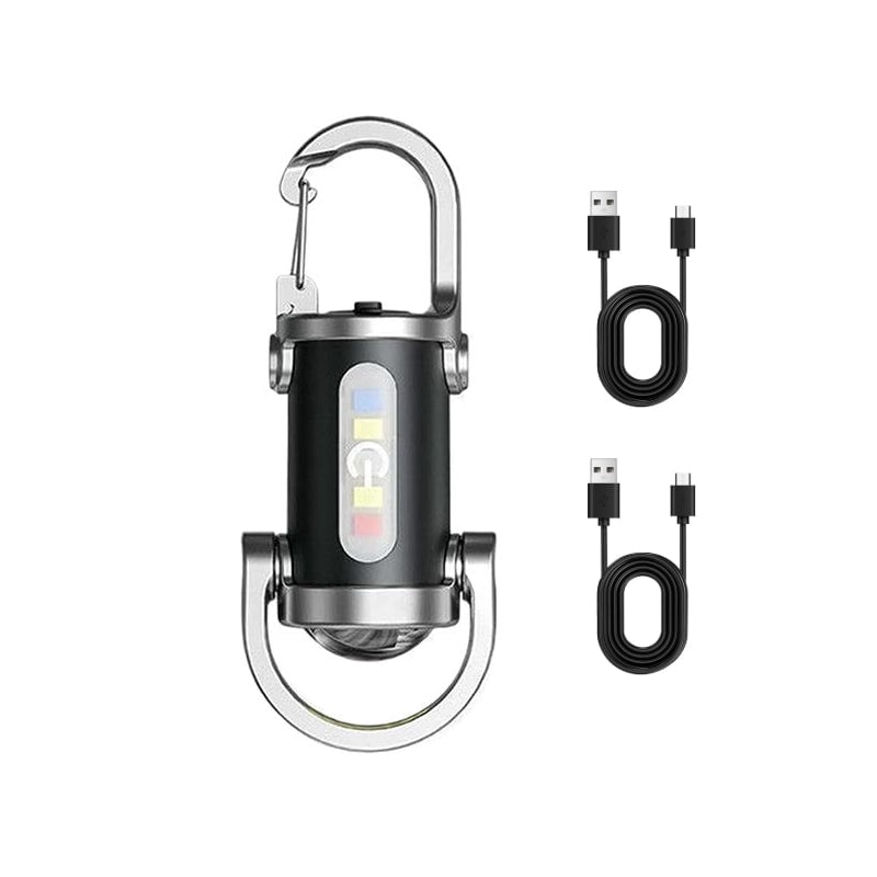 Uppladdningsbar Mini Ficklampa Nyckelring