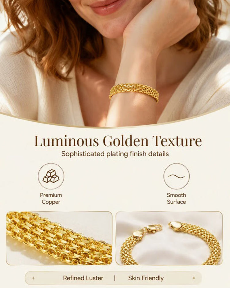 Brett Vävт Armband I Mesh