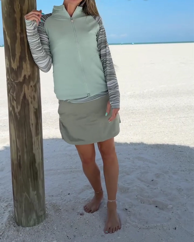 Linne & Badkjol Tredelad Baddräktset: Solskydd Sport