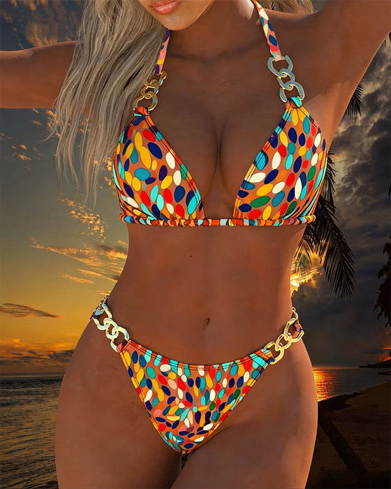 Bikini Metallspänne Design Polkaprick
