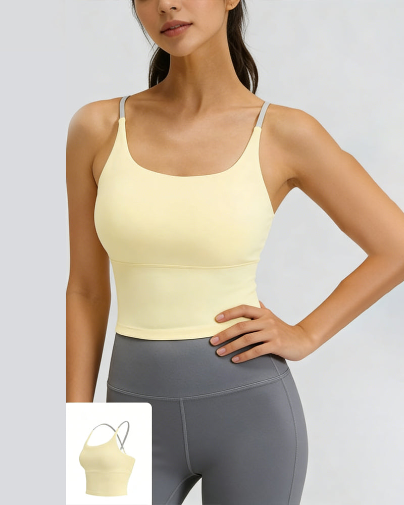 Linne Färgblock Korsande Spår