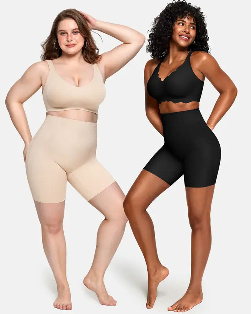 Magkontroll Shapewear Andningsbara Bekväma Shorts För Kvinnor Rumplyftande Body Shaper Shorts Höga Midjan Sömlösa Gördel Under Klänning