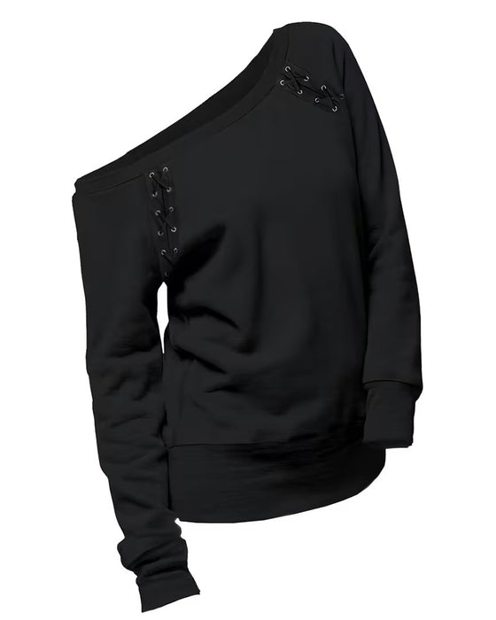 Blus Stilig En-Axel Knyt