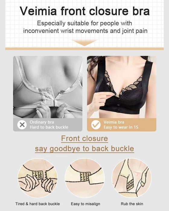 Bh Framknäppning Satäng Spets