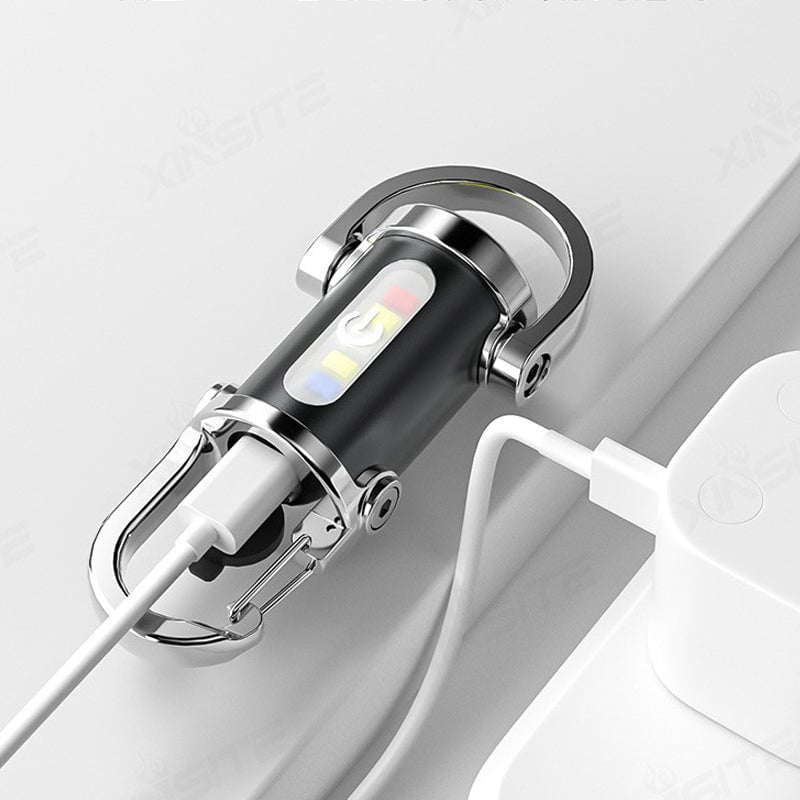 Uppladdningsbar Mini Ficklampa Nyckelring