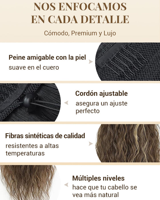 Lång Yvig Och Lockig Hårförlängning