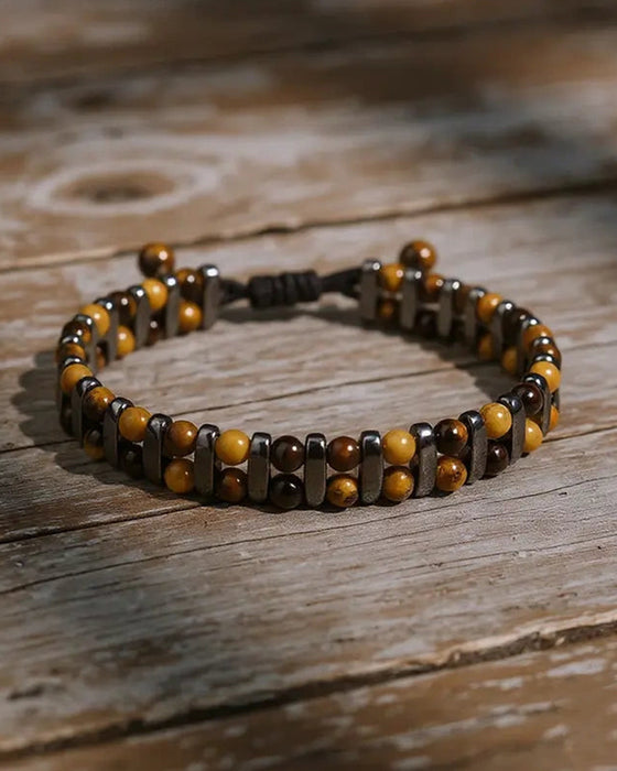 Naturlig Tigeröga Sten Armband