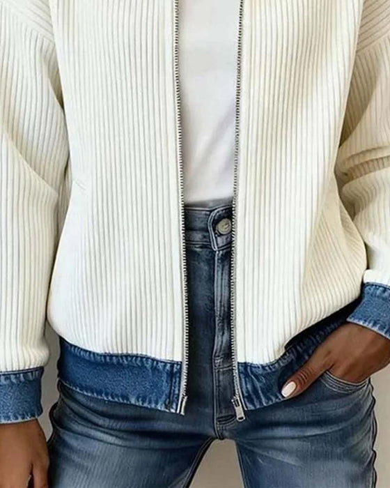 Kappa Slag Dragkedja Denim Panel