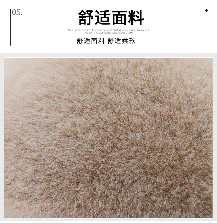 Mongolisk Stil Tjock Varm Plyschmössa För Kvinnor