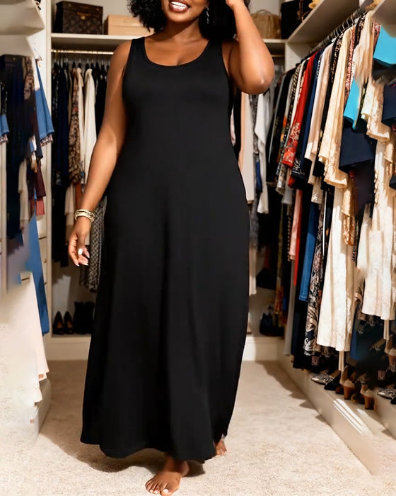 Klänning Ärmlös Lång A-Linje