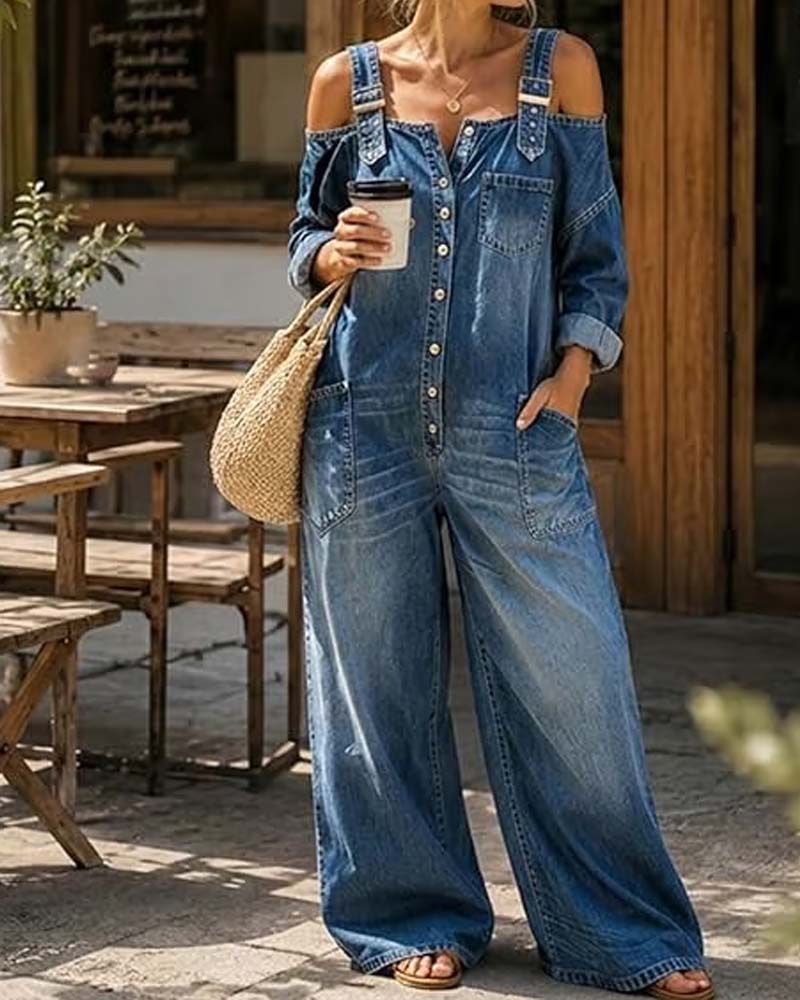 Jumpsuit Spagettiband Kall Axel Vida Ben Denim