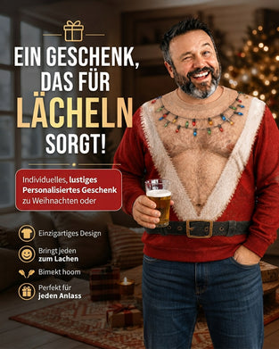 Tröja Rundhalsad Muskelprint Julstil