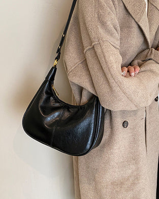 Väska Vaxat Läder Armhåla