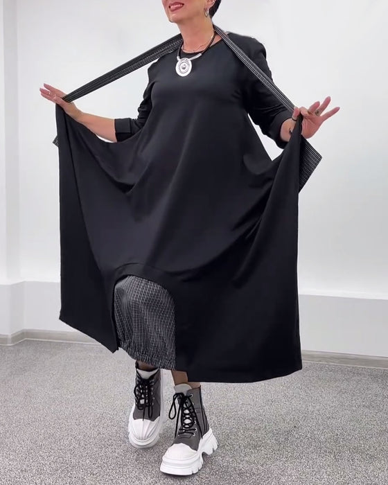 Klänning avslappnad mode lös halter neck