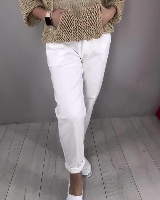 Byxor Avslappnad Ankel Smal