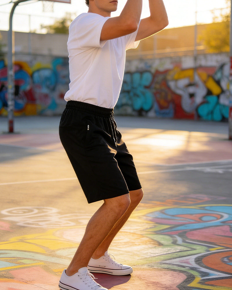 Shorts Herr Enfärgad Strand