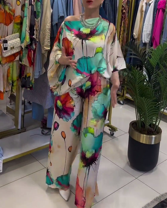 Lotustryckset med en axel och trekvartsärm