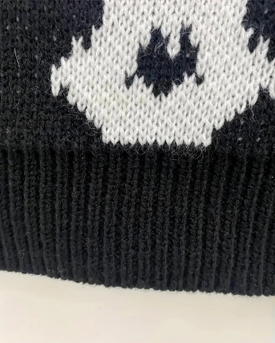 Pullover Rund Hals Lång Ärm Tryckt