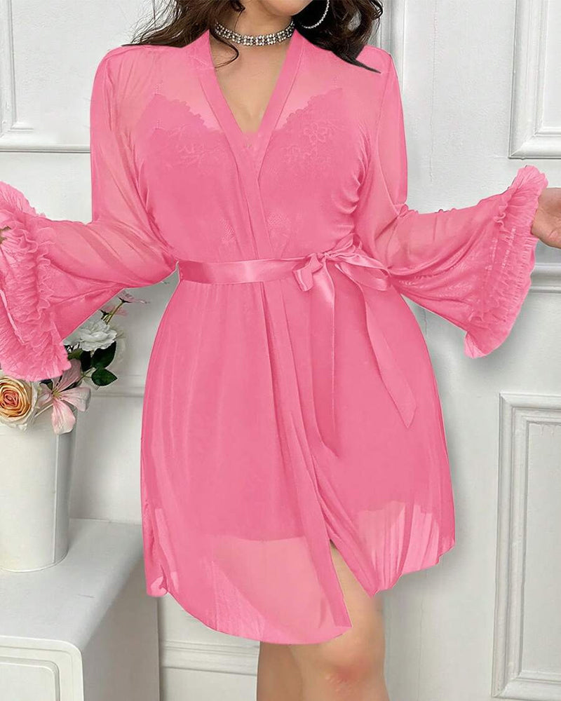 Sexig Spets Nattdräkt Hängsel Dräkt