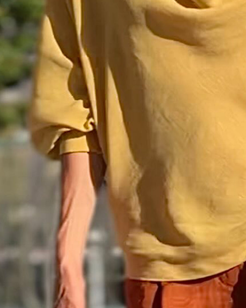 Blus Draperad Hals Löss