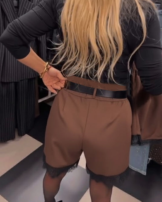 Shorts Elegant Spetskantad