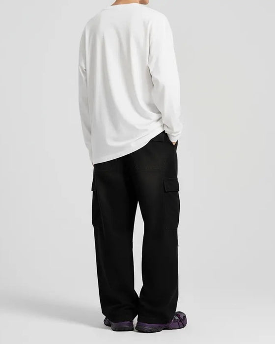 T-Shirt Herr Rund Halsning Långärmad Slits
