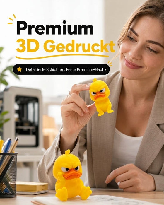 Anka 3D Tryckt Arg Liten Gul