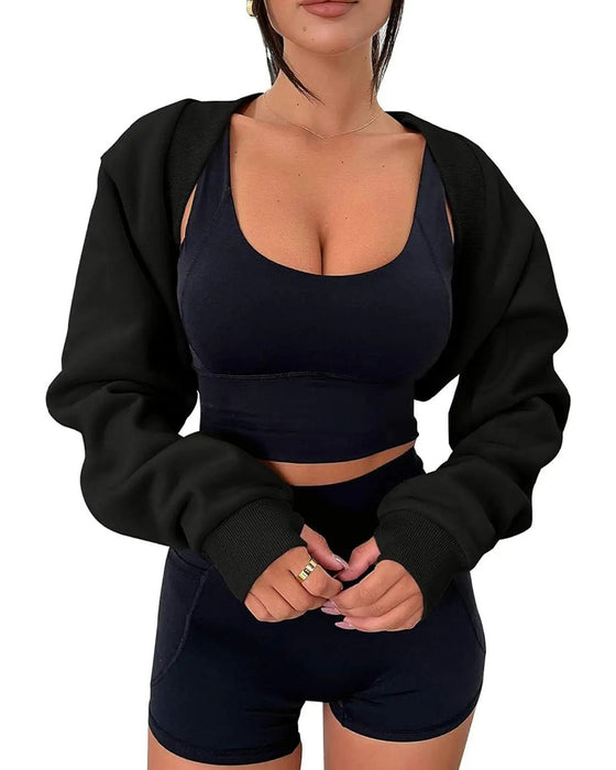 Sweatshirt Kort Kapuschongkappa Med Huva