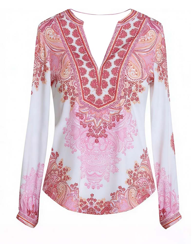 Topp V-Ringad Bohemisk Lös