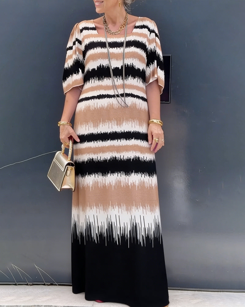 Klänning Gradient Tryck GOLVLÅNG