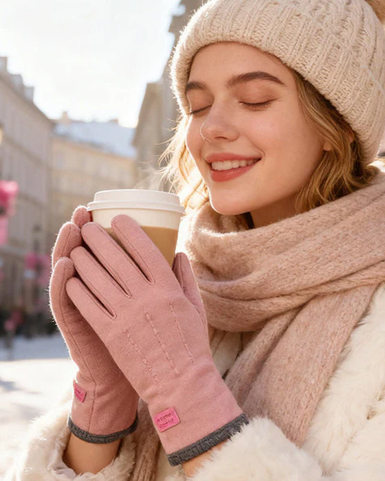 Varma Och Vindtäta Handskar Med Pekskärmsfunktion Och Halkfritt Grepp