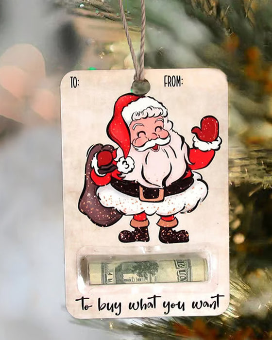 🎅💸 Handgjorda Trä Pengahållare Present