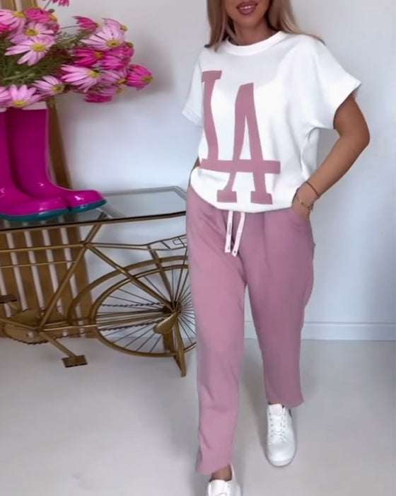 Sätt Casual Letter Print Sports